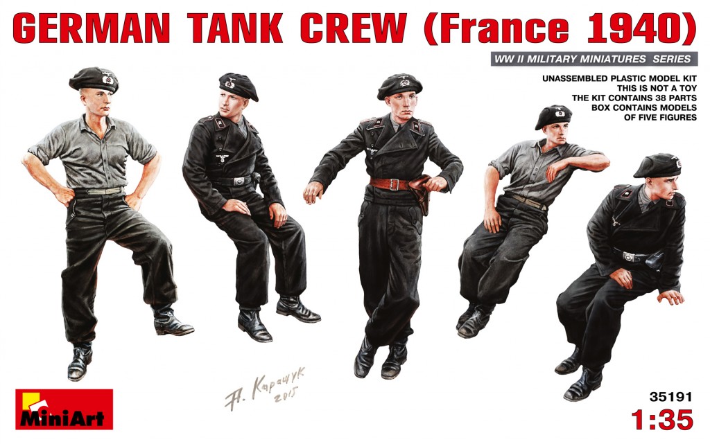 35191  фигуры  GERMAN TANK CREW (France 1940)  (1:35)