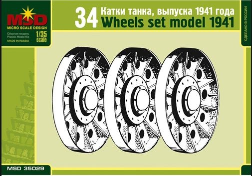 35029  дополнения из пластика  Катки танка Танк-34 1941г.  (1:35)