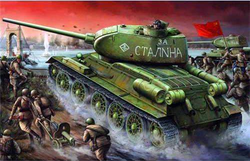 00904  техника и вооружение  Soviet Танк 34/85 Model 1944 "Factory No.174"  (1:16)