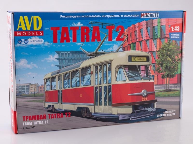 4069AVD  автомобили и мотоциклы  Трамвай Tatra T2  (1:43)