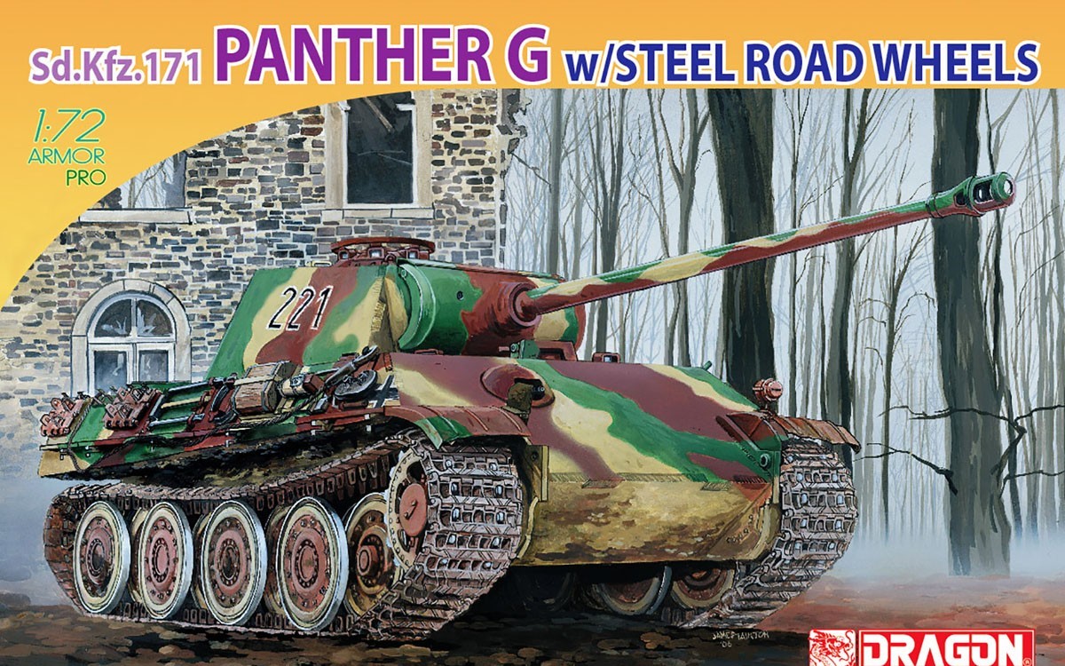 7339  техника и вооружение  Sd.Kfz. 171 Panther G w/Steel Road Wheels  (1:72)