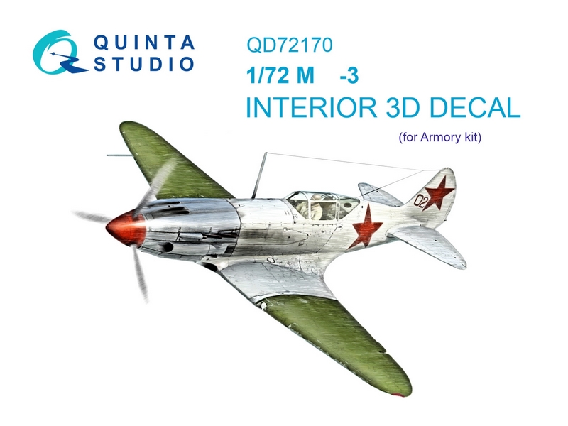 QD72170  декали  3D Декаль интерьера кабины М&Г-3 (Armory)  (1:72)