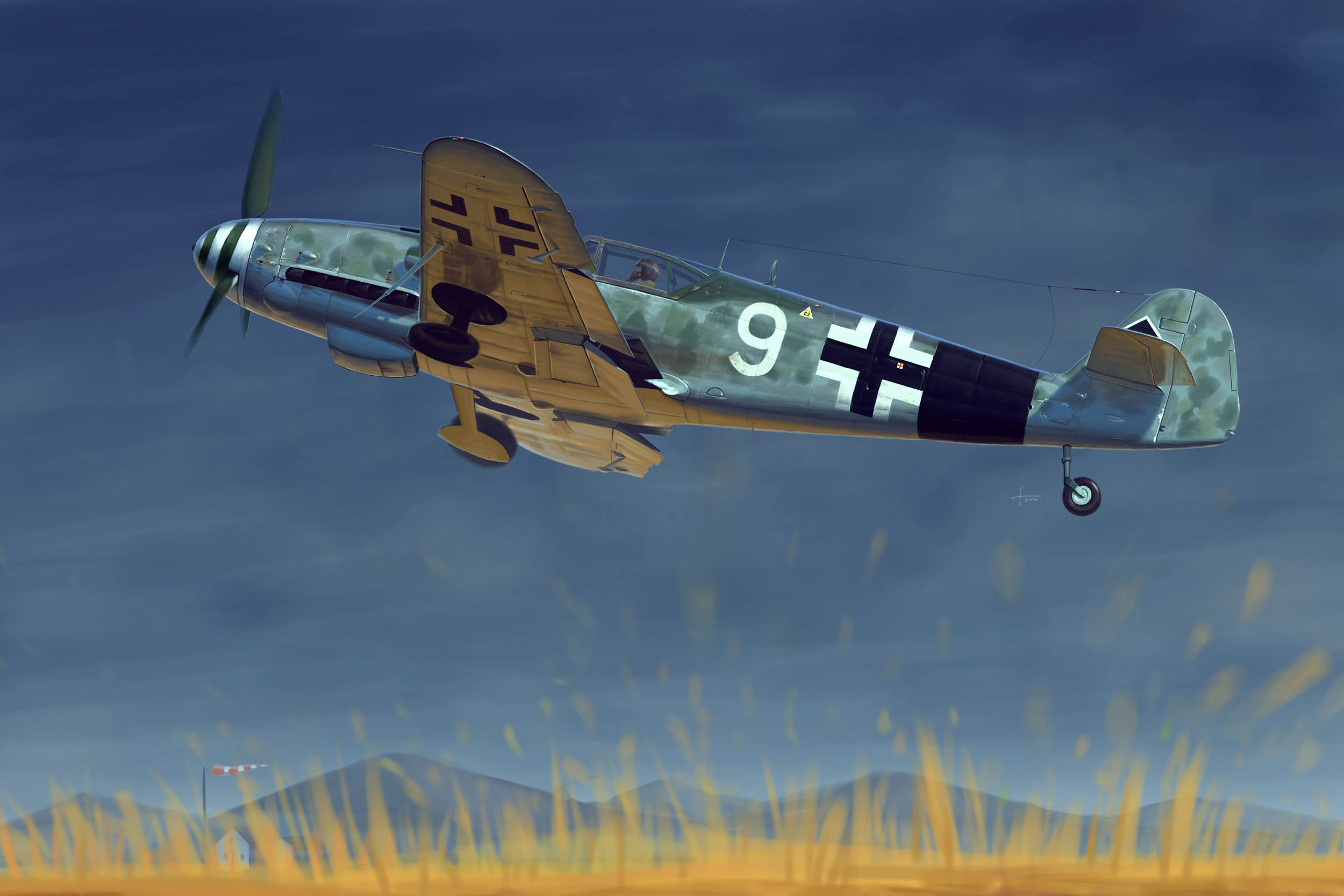 02298  авиация  Messerschmitt Bf 109 G-10  (1:32)