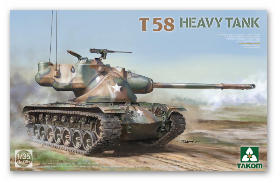 2204  техника и вооружение  T58 Heavy Tank  (1:35)