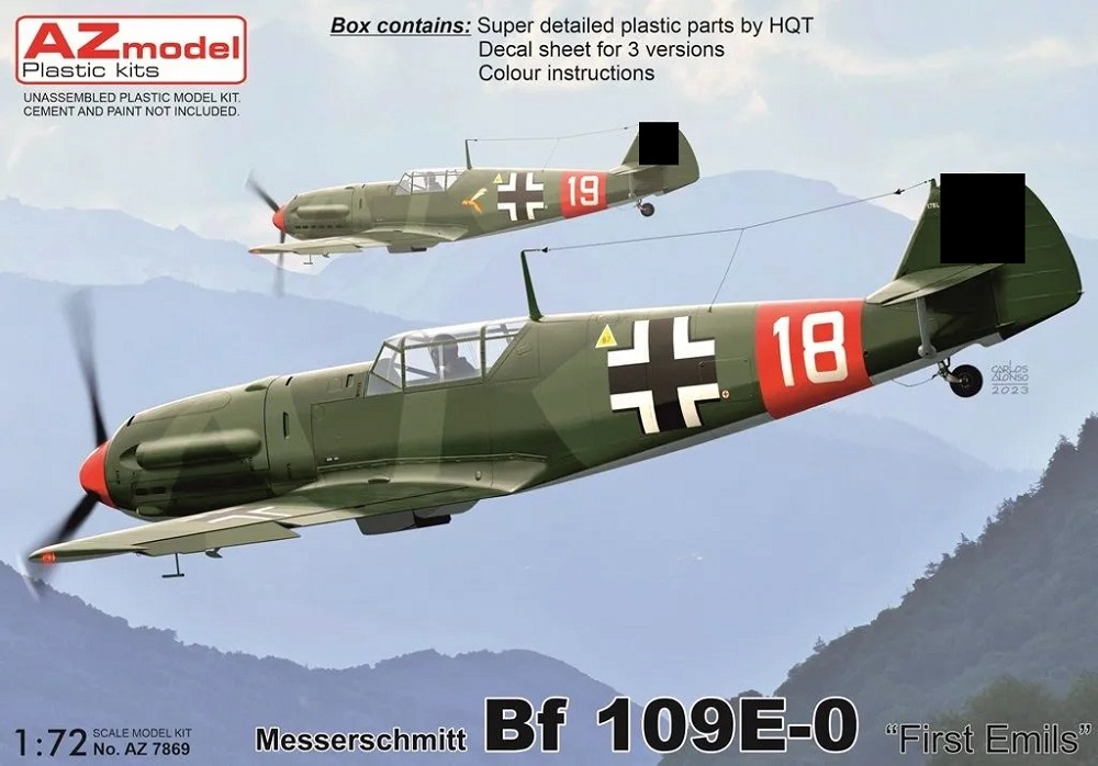 AZ7869  авиация  Messerschmitt Bf 109E-0 "First Emils"  (1:72)