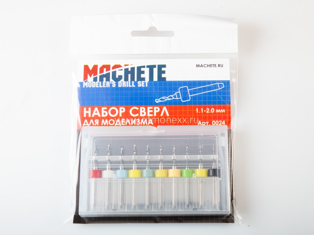 0024  ручной инструмент  Набор сверл для моделизма 1.1-2.0 мм