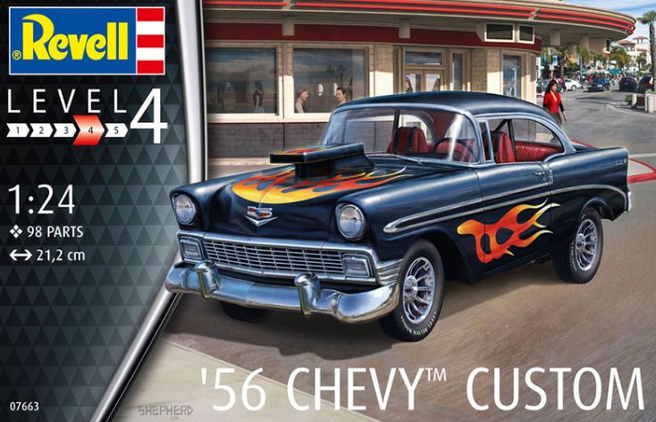 07663  автомобили и мотоциклы  56 Chevy Custom  (1:24)