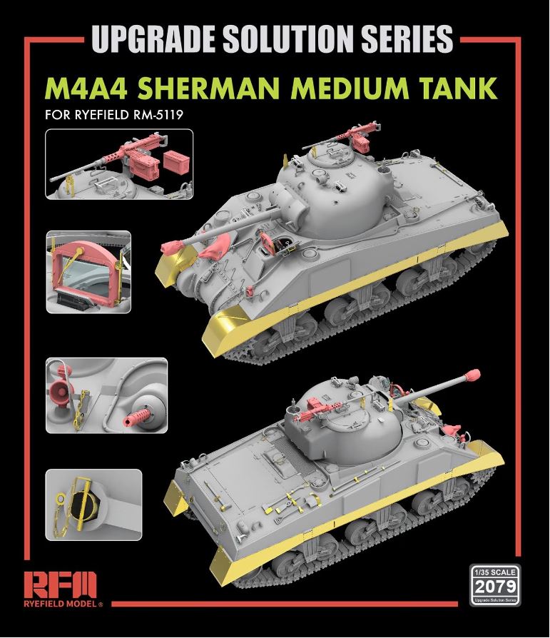 RM-2079  фототравление  M4A4 Sherman Medium Tank Upgrade Solution Series  (1:35)