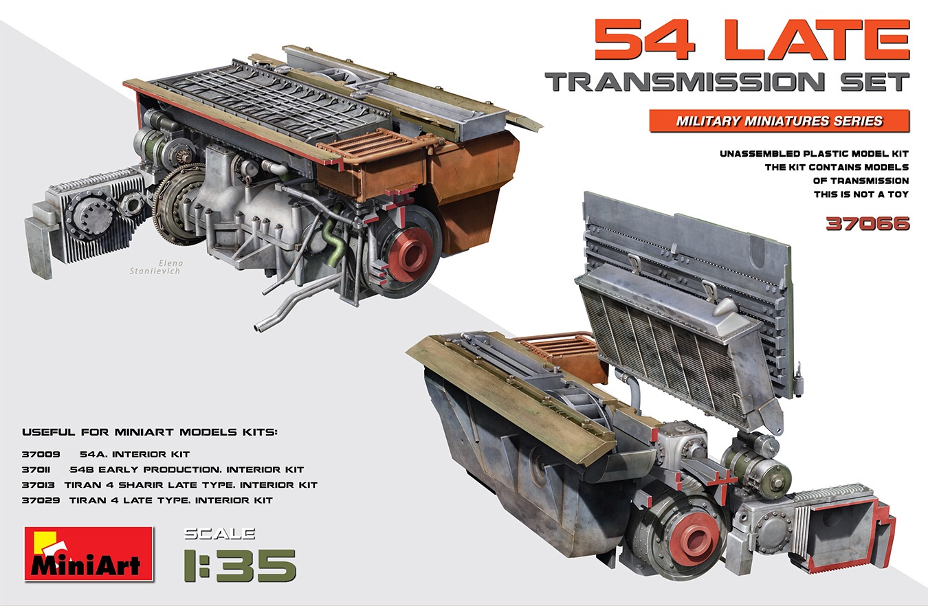37066  дополнения из пластика  Танк-54 LATE TRANSMISSION SET  (1:35)