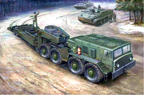 00212  техника и вооружение  MZ-537G with MZ/ChMZAP-5247G semitrailer  (1:35)