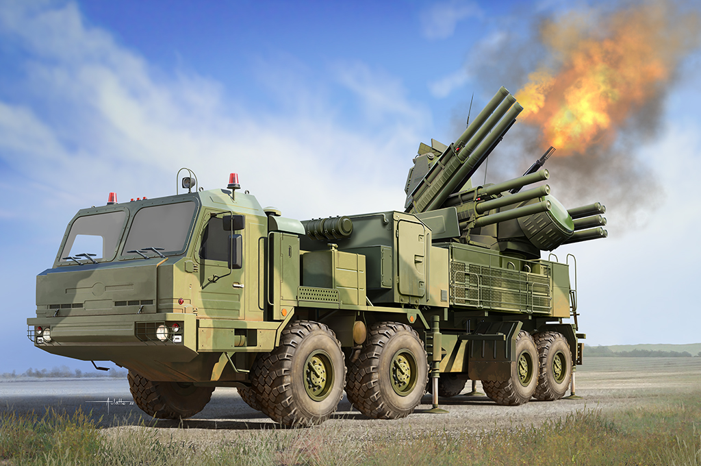 01087  техника и вооружение  72V6 of 96k6 Pantsir-S1 SPAAGM BAZ-6909  (1:35)