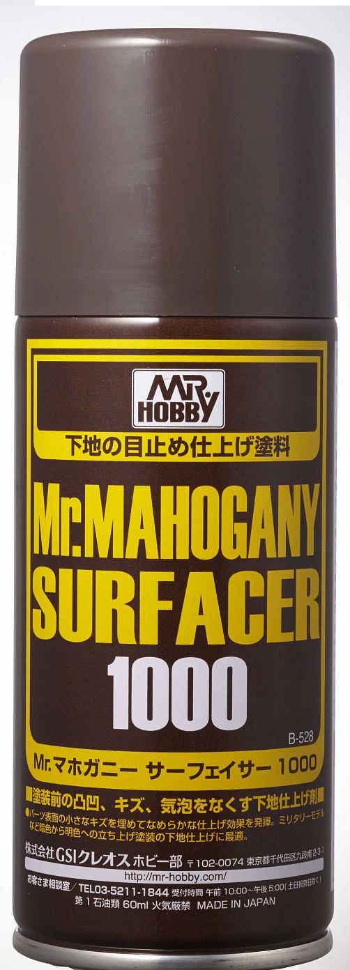 B-528  краска  грунтовка в баллончиках  Mr.MAHOGANY SURFACER 1000 170мл.