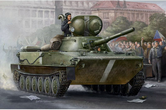 00379  техника и вооружение  Russian PT-76 Amphibious Tank Mod. 1951  (1:35)