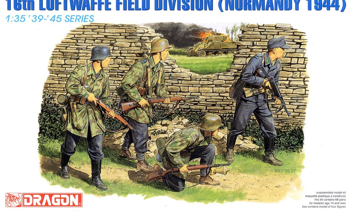 6084  фигуры  16th Luftwaffe Field Division Normandy 1944  (1:35)