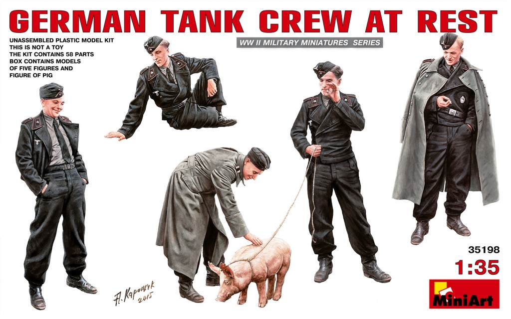 35198  фигуры  GERMAN TANK CREW AT REST  (1:35)
