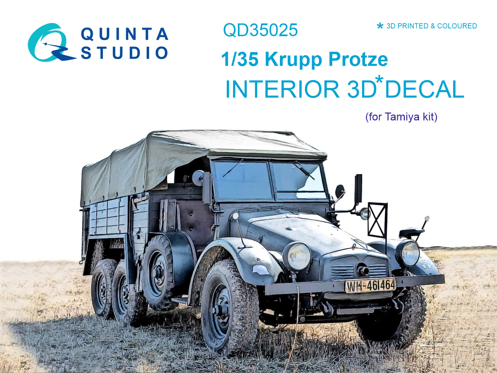 QD35025  декали  3D Декаль интерьера кабины для Krupp Protze (Tamiya)  (1:35)