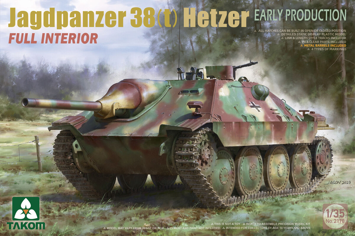 2170  техника и вооружение  Jagdpanzer 38(t) Hetzer Early Production Full Interior  (1:35)