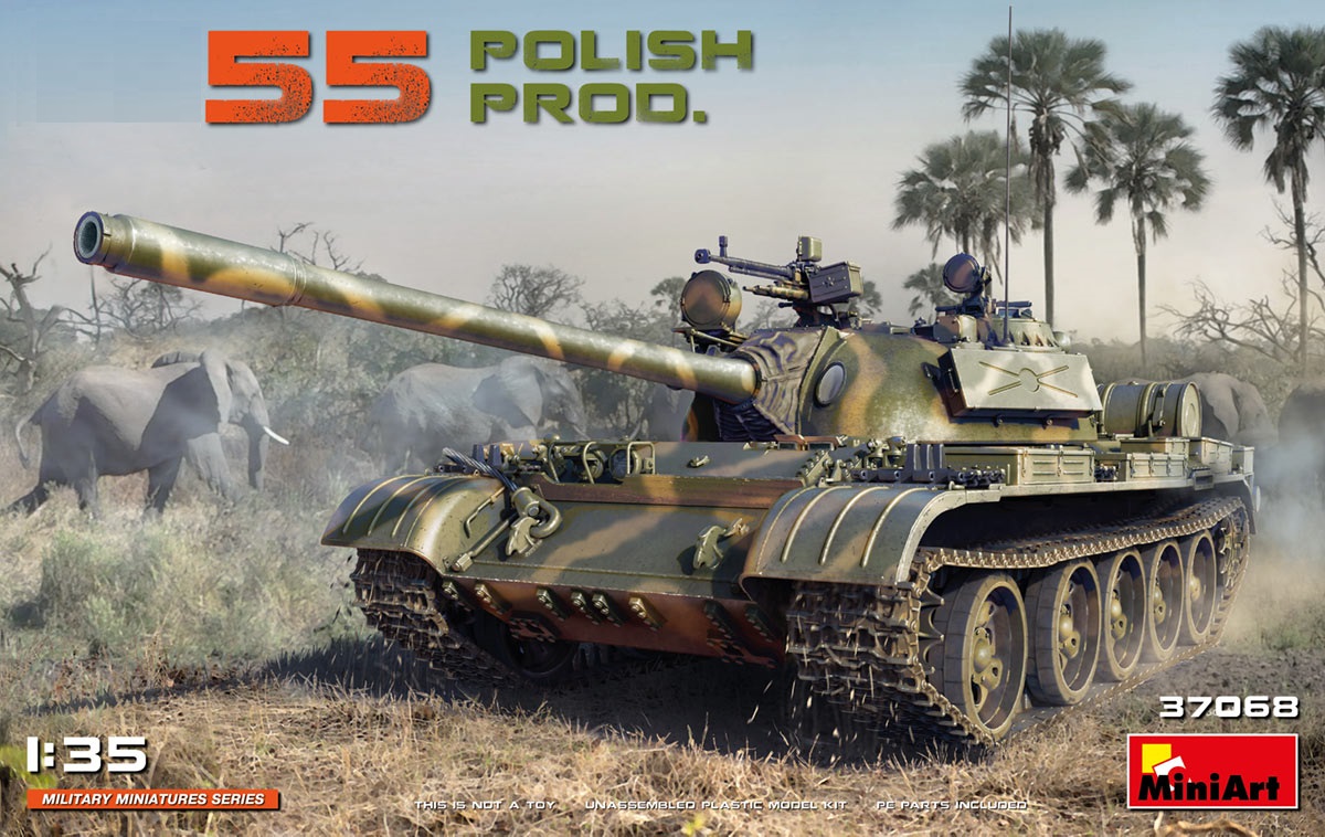 37068  техника и вооружение  Танк-55 POLISH PROD.  (1:35)