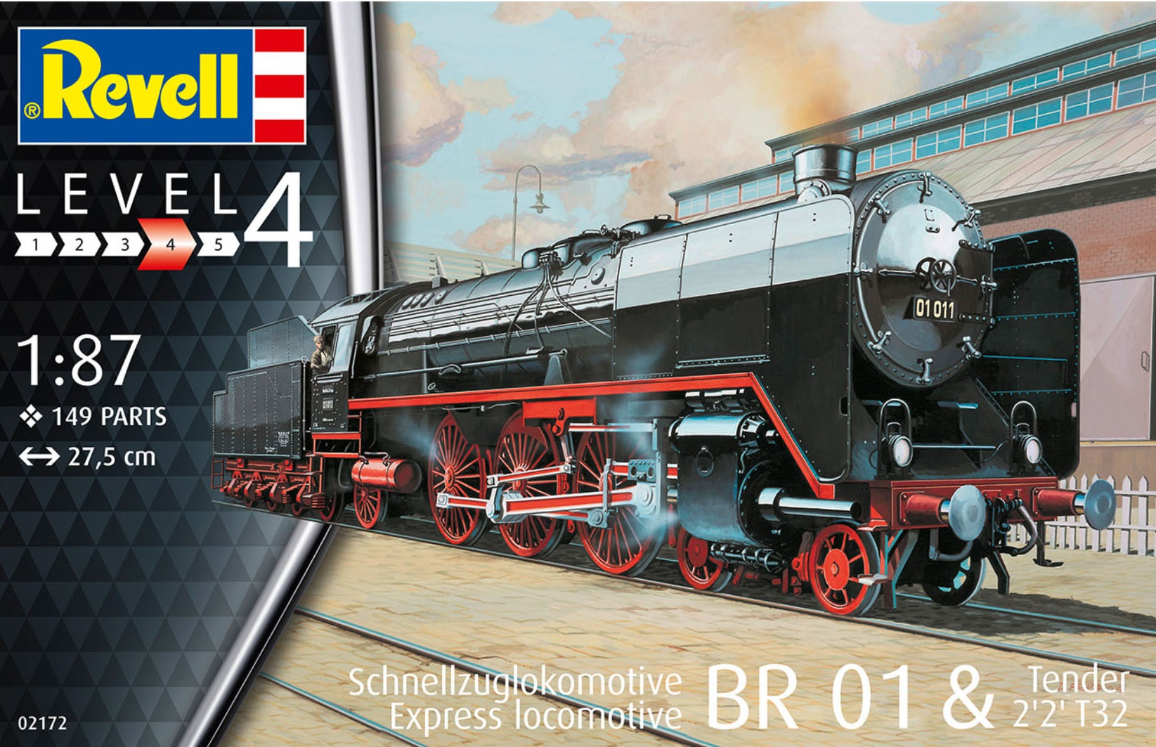 02172  техника и вооружение  Schnellzuglokomotive BR 01 & Tender 2'2' T32  (1:87)