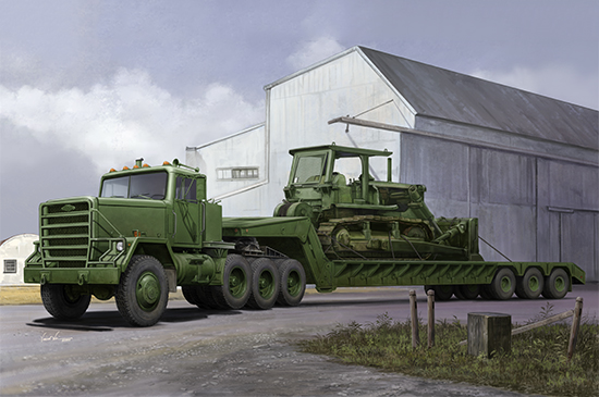 01078  техника и вооружение  M920 Tractor tow M870A1 Semi Trailer  (1:35)