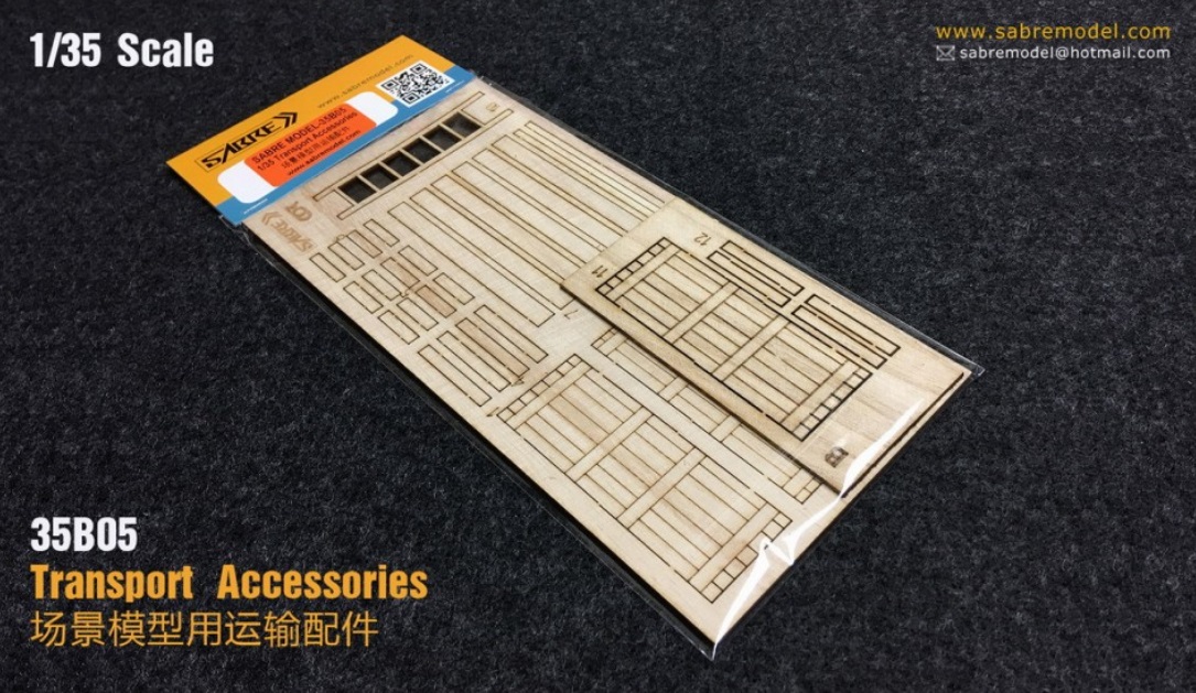 35B05  дополнения из дерева  Wooden Transport Accessories / Transportzubehör  (1:35)