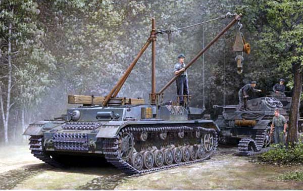 00389  техника и вооружение  БРЭМ  German Bergepanzer IV (1:35)