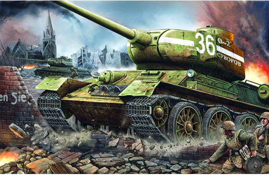 00902  техника и вооружение  Soviet Танк-34/85 Model 1944 Factory No. 183  (1:16)