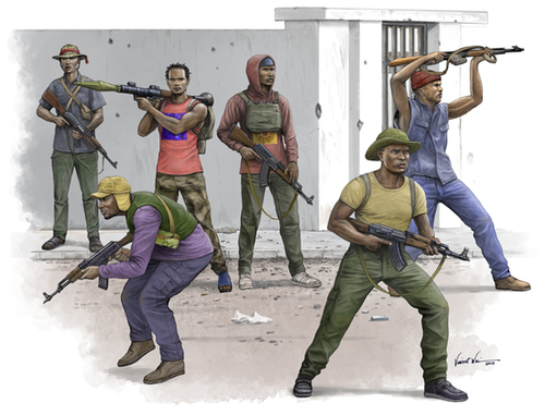 00438  фигуры  African Freedom Fighters  (1:35)