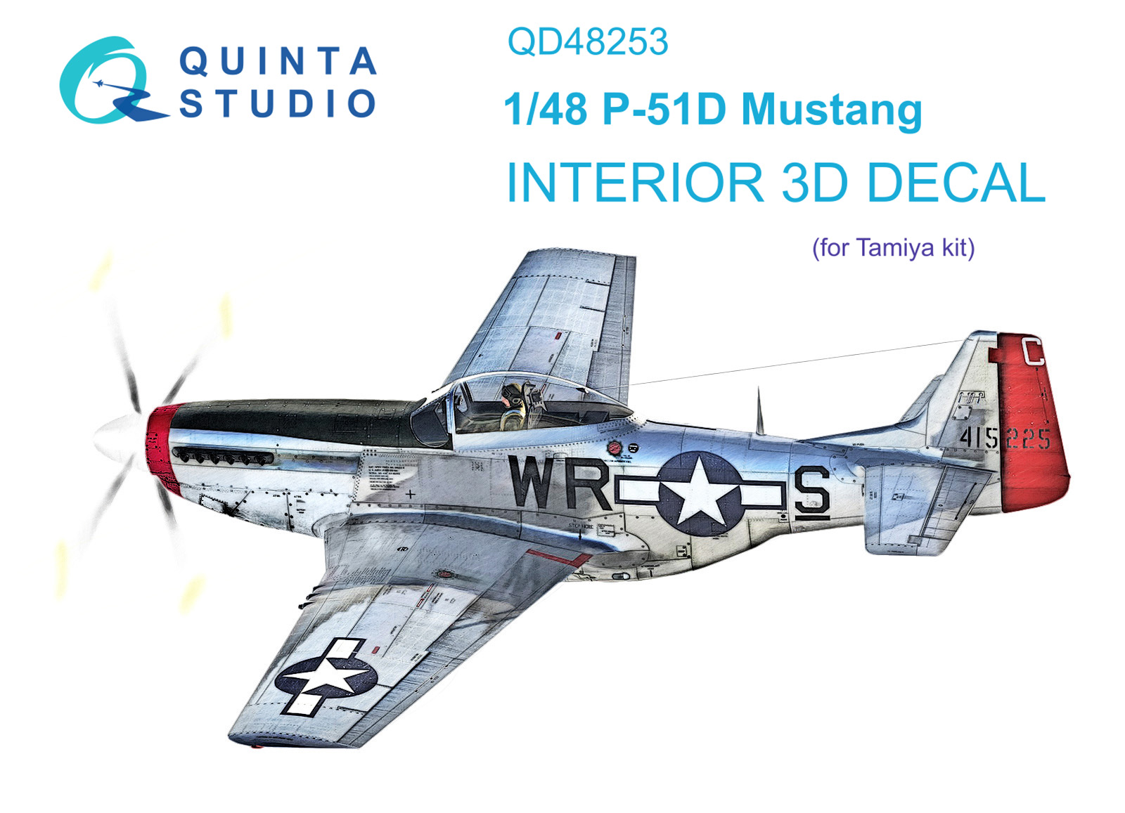 QD48253  декали  3D Декаль интерьера кабины P-51D (Tamiya)  (1:48)