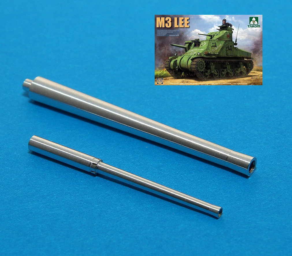 MG-3514  металлические стволы  Комплект M3 Lee/Grant: 75-мм L/31 + 37-мм М3  (1:35)