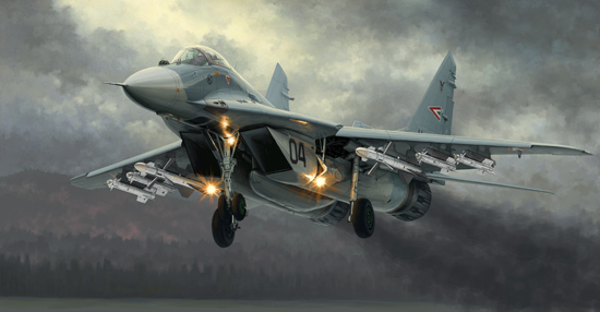 01674  авиация  M&G-29A Fulcrum (izdeliye 9.12)  (1:72)