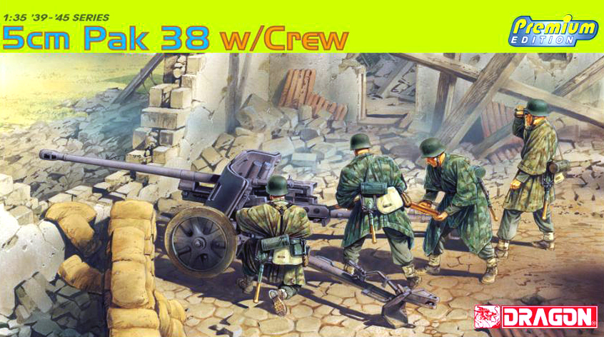 6444  техника и вооружение  5cm Pak 38 w/Crew  (1:35)