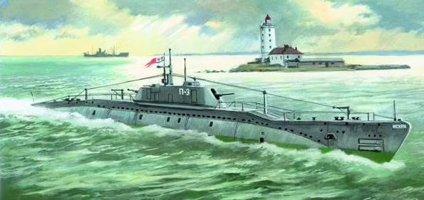 350-031  флот  Soviet Pravda-Class Submarine  (1:350)
