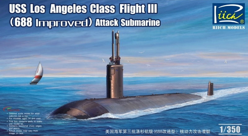 RN28007  флот  Подводная лодка USS Los Angeles Class Flight III (688 Improved)  (1:350)