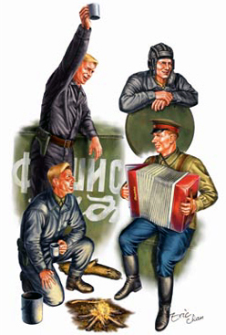 00413  фигуры  WWII Soviet Red Army at Rest  (1:35)