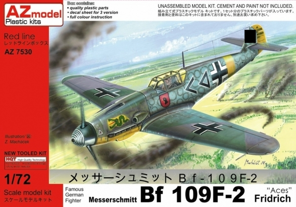 AZ7530  авиация  Messerschmitt Bf 109F-2 Fridrich "Aces"  (1:72)