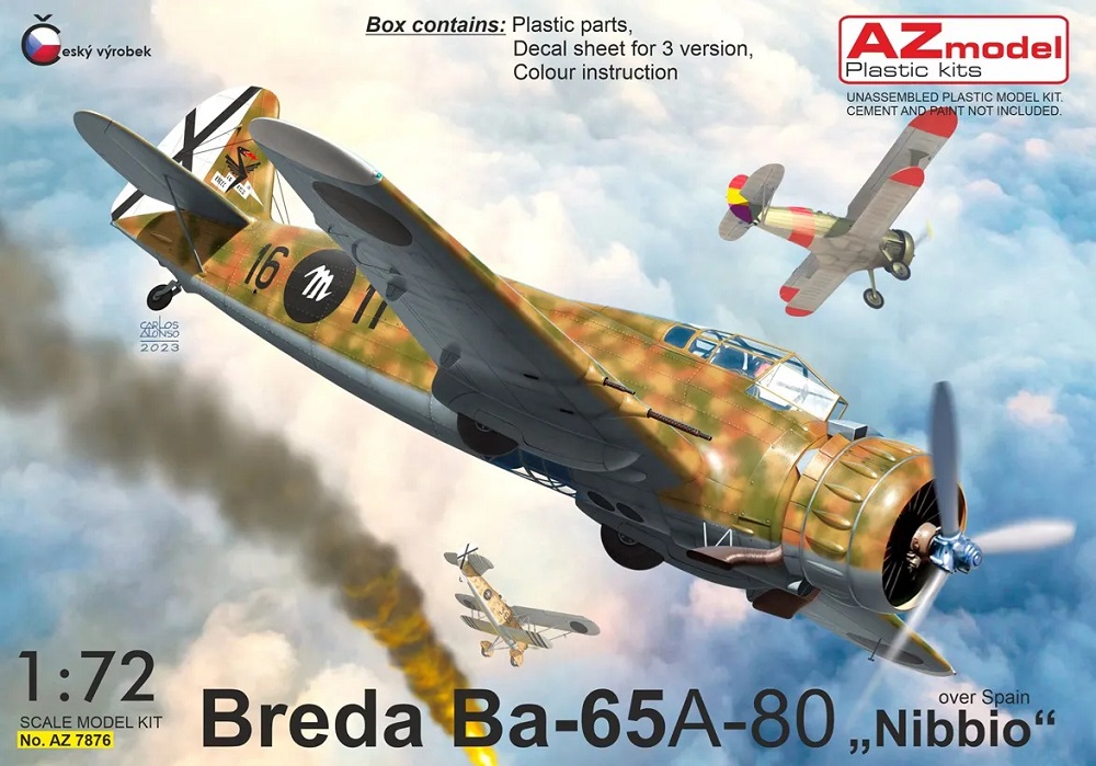 AZ7876  авиация  Breda Ba-65A-80 'Nibbio' Over Spain  (1:72)