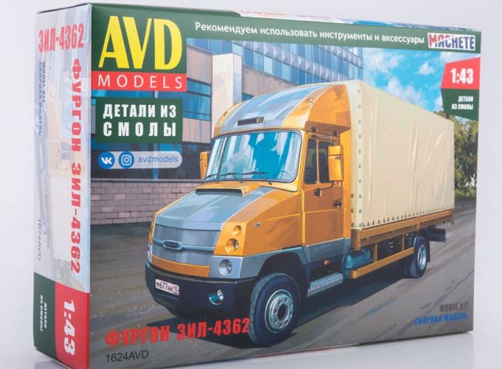 1624AVD  автомобили и мотоциклы  ЗИЛ 4362 фургон  (1:43)