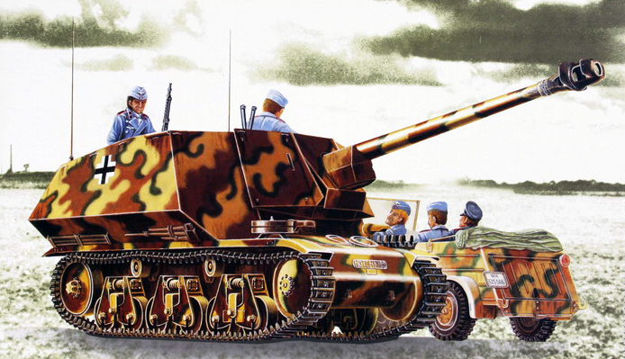 00354  техника и вооружение  САУ German Panzerjager 39(H) mit 7.5cm Pak40/1 Marder Ⅰ (1:35)