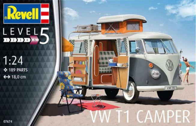 07674  автомобили и мотоциклы  VW T1 CAMPER  (1:24)