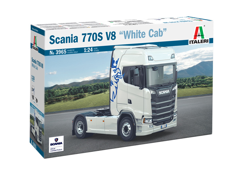3965  автомобили и мотоциклы  SCANIA S770 V8 "WHITE CAB"  (1:24)