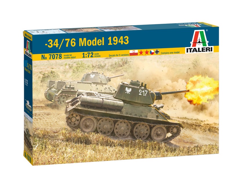 7078  техника и вооружение  Танк-34/76 Model 1943  (1:72)