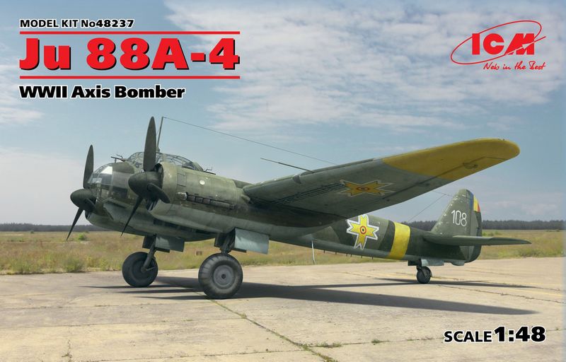 48237  авиация  Ju-88A-4 WWII Axis Bomber    (1:48)