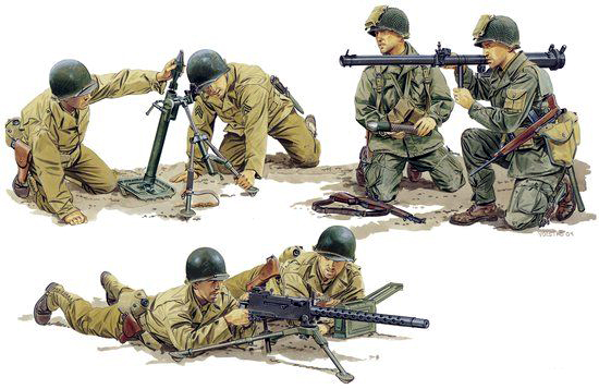 6198  фигуры  U.S. Army Support Weapon Teams  (1:35)