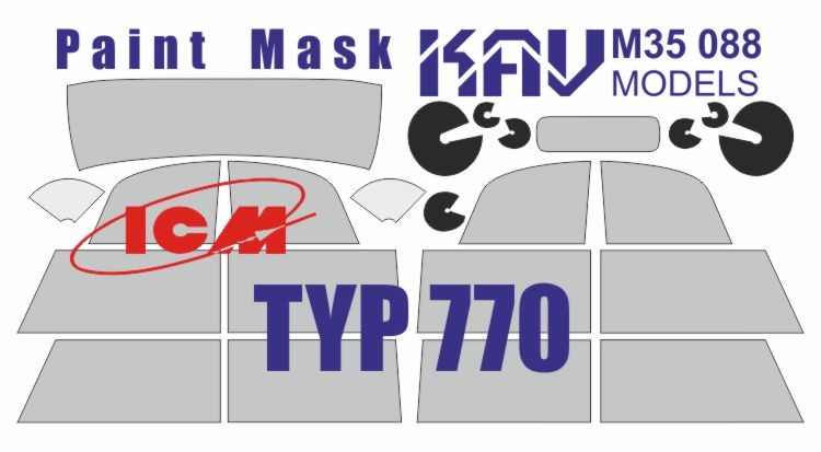 KAV M35 088  Маски окрасочные  Окрасочная маска на Type 770 (ICM)  (1:35)