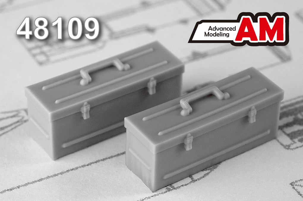 AMG 48109  дополнения из смолы  Инструментальный ящик (2шт.)  (1:48)
