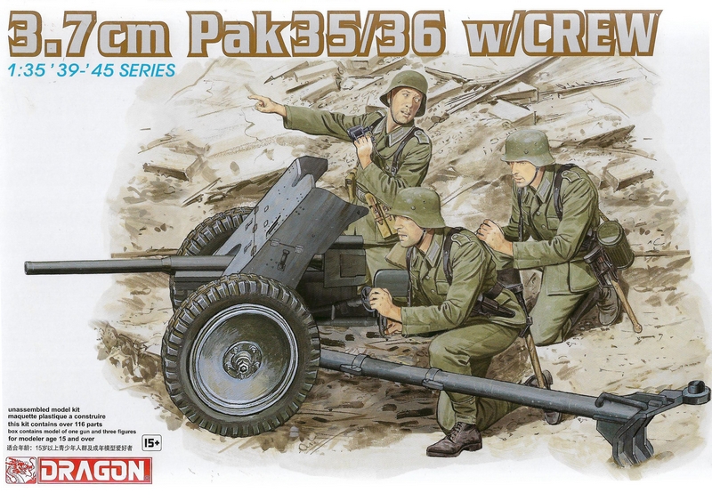 6152  техника и вооружение  3,7cm PAK 35/36 w/crew  (1:35)