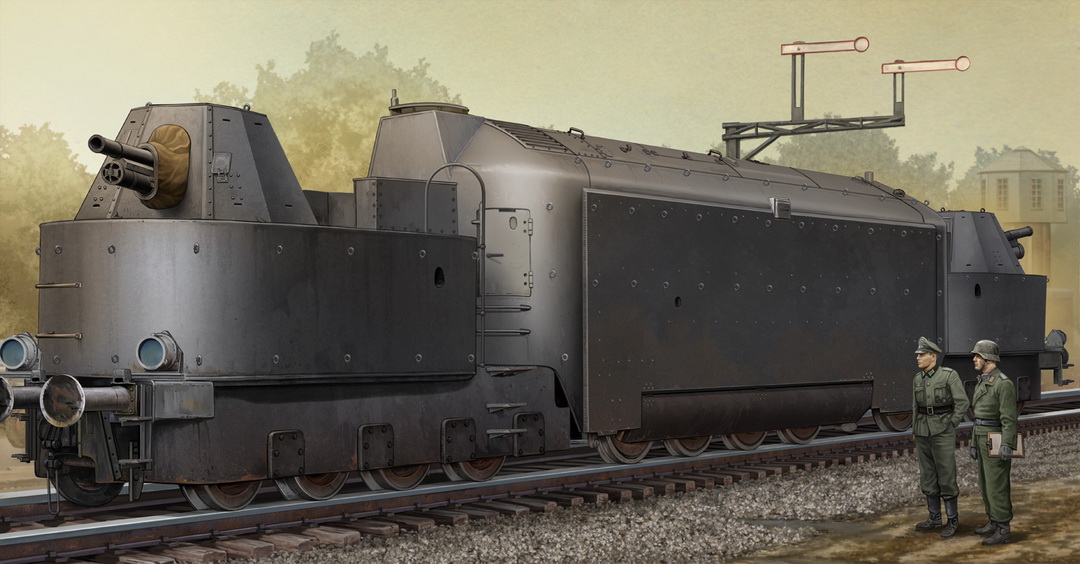 00223  техника и вооружение  бронепоезд  German Armored Train Panzertriebwagen Nr.16  (1:35)