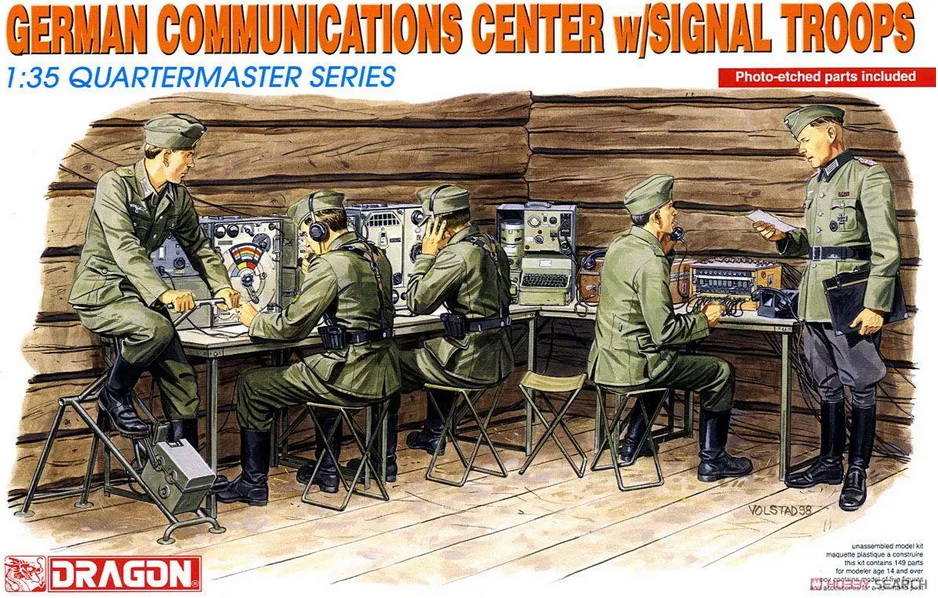 3826  фигуры  German Communications Center w/Signal Troops (1:35)