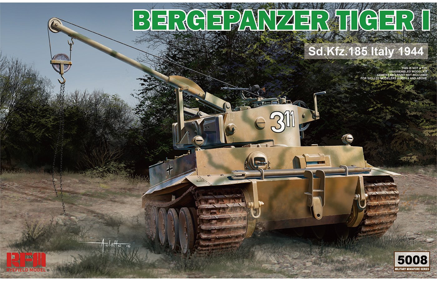 RM-5008  техника и вооружение  Bergepanzer Tiger I Sd.Kfz.185 Italy 1944  (1:35)